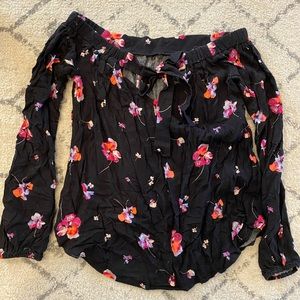 Abound floral off-the-shoulder blouse